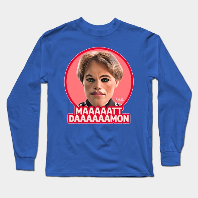 MAAAATT DAAAAMON Long Sleeve T-Shirt by darklordpug